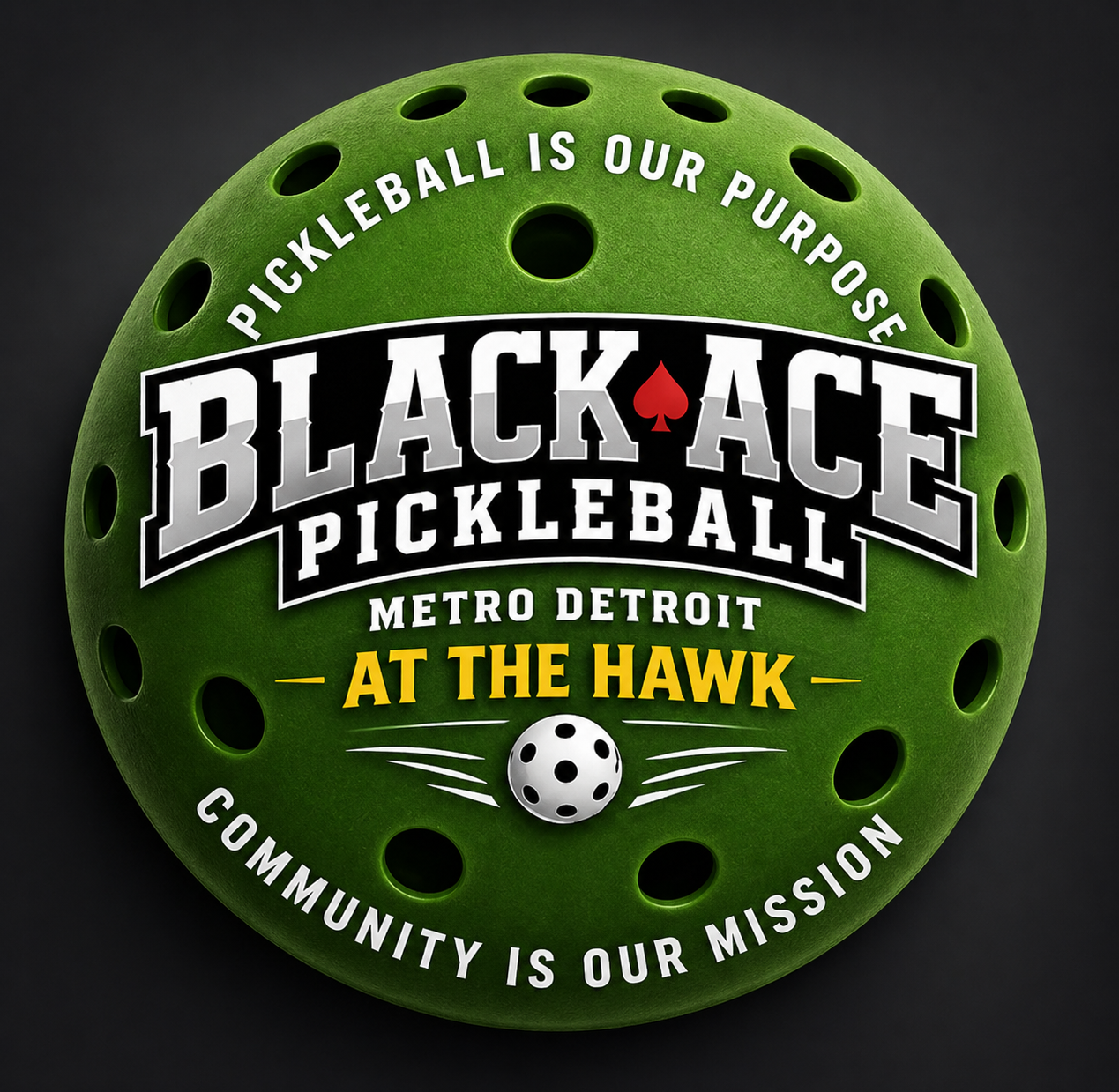 Black Ace Pickleball logo
